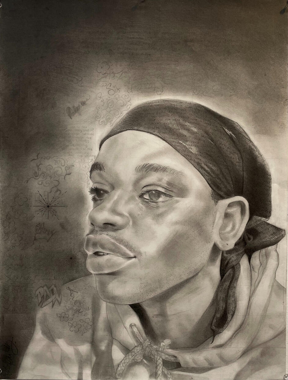 Self Portrait in Graphite