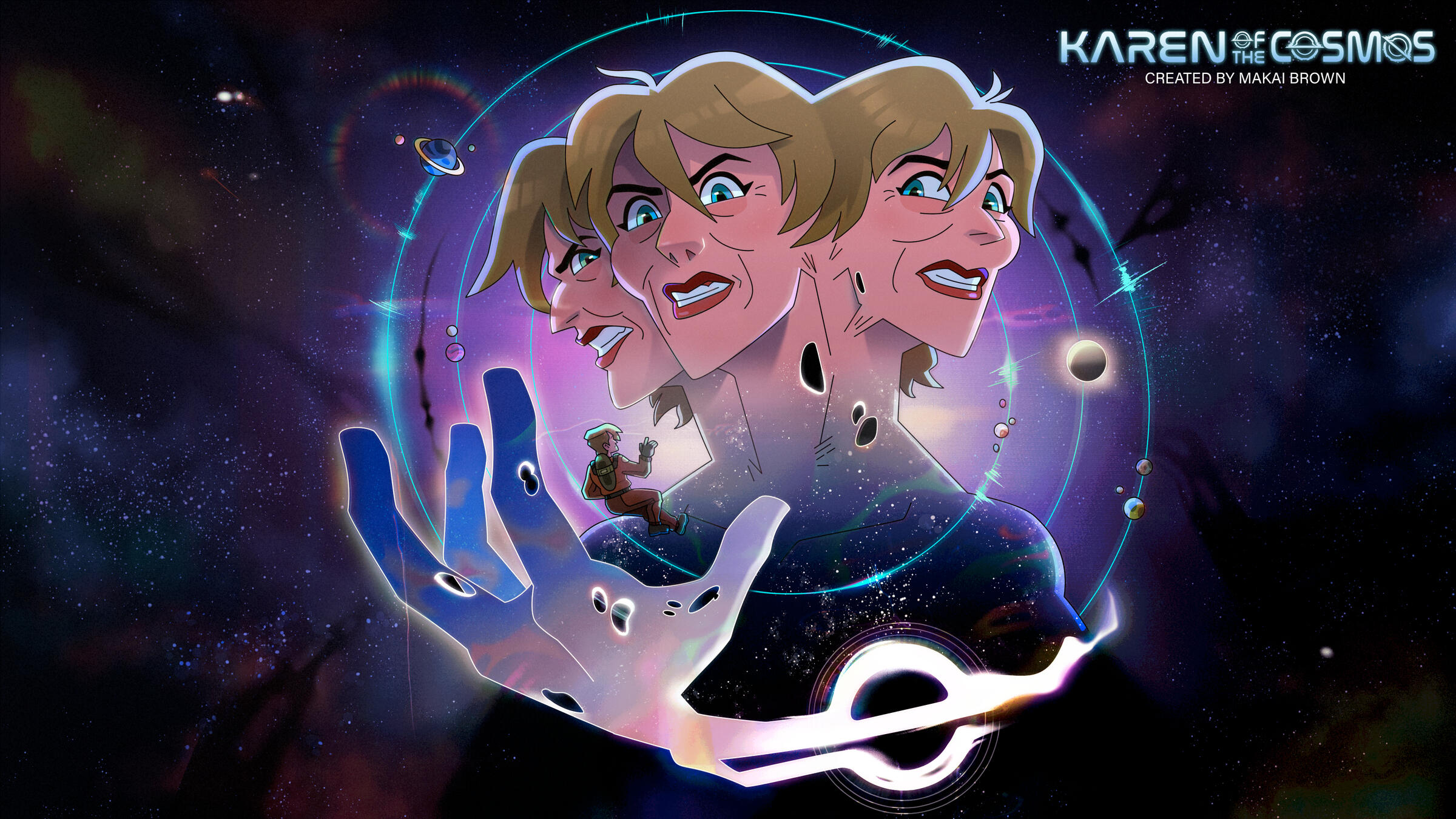 Karen of the Cosmos Trifold Redraw